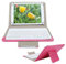 Lazmin112 Tastiera Bluetooth da 10 pollici + Custodia in pelle PU, Custodia per tablet con supporto per iOS/Android Tastiera universale rimovibile USB ricaricabile USB(Rosa)