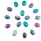 PH PandaHall 5 Farben Ovaler Edelstein Cabochon Flatback 20 Stück 25x18mm Quarz Chakra Stein Für Photo Craft Schmuckherstellung