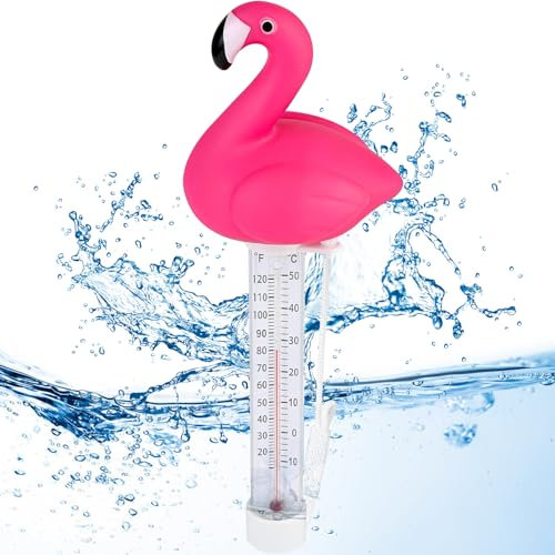 Flotante Piscina Termómetro,Termometro de Piscina con Cuerda Termómetro para Piscina,Termómetro Digital,para Todo Uso en Interiore (Blanco)