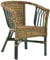 Korb-Outlet Stapelbarer Rattansessel, Rattanstuhl/Bistro-Sessel Balkonsessel Bunt