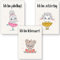 Positiv-Kind® Tierische Affirmationsbilder | 3er Poster Set Kunstdruck Bilder | Kinderzimmer Deko & Babyzimmer Deko | 3x DIN A4 Bilder Set für Mädchen & Junge | Tiere und Motivationssprüche 4