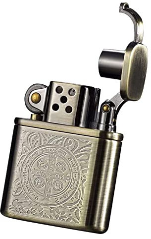 Encendedores Antiguos Vintage, Encendedor de Gasolina de Aceite con Brazo de Elevación Antiguo, Encendedor de Cobre para Regalo Decorativo de Colección Presente (no Incluye Queroseno),Copper