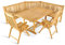 SAM 4tlg. Gartengruppe Kuba, Teakholz massiv, Garten-Set bestehend aus 1x Gartentisch 180-240 x 100 cm, 2X Hochlehner Aruba, 1x Eckbank, für Terrasse, Wintergarten & Garten