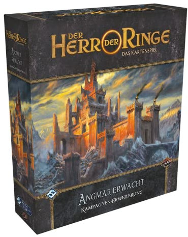 Fantasy Flight Games, Der Herr der Ringe: LCG – Angmar erwacht, Kampagnen-Erweiterung, Expertenspiel, Kartenspiel, 1-4 Spieler, Ab 14+ Jahren, 30+ Minuten je Spieler, Deutsch