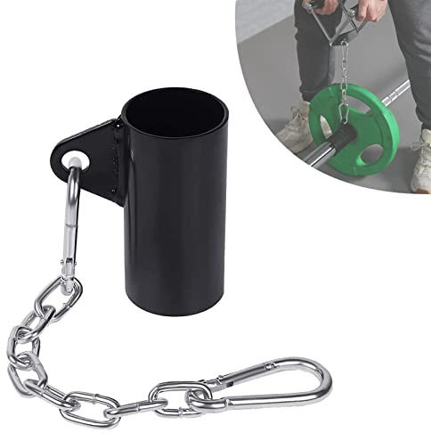 DYK&NX T-Stange Ruderplattform mit Kette, 50 mm T-Bar Row Hülse Rudern Adapter Landmine Halterung Griff - Home Gym Equipment for Squat Deadlift Back Muscles Exercise Workout