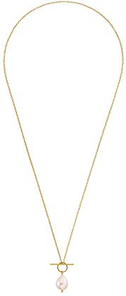Heideman Halskette Fine Damen aus Edelstahl gold farbend poliert Kette für Frauen mit Perle weiss
