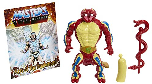 Masters of the Universe Origins Action Figure, Rise of Snake Men Rattlor, Articulated Collectible MOTU Toy with Accessory and Mini Comic​, HKM67