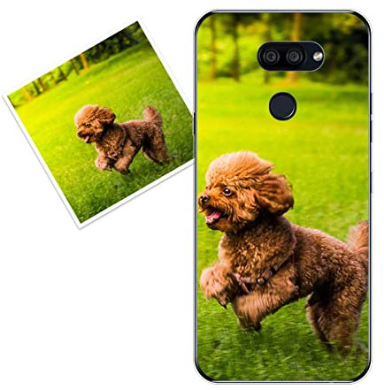 KARTXITAI personalisierte Handyhülle Kompatibel mit LG K40S,hülle selber gestalten-case personalisiert mit Foto,Bildern,oder Text selbst gestalten + 1 x Handykette Universal