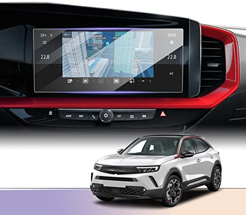LUWU Kompatibel mit Opel Mokka B/Mokka-e/Astra L/Grandland 2022-2024 Navigation Displayschutzfolie 10 Zoll Tempered Glas Displayschutzfolie 9H Kratzfest Auto Navifolie Zubehör