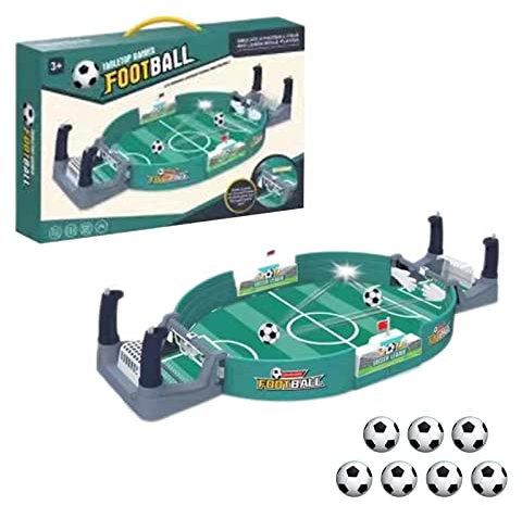 Umikk Tisch Fußball Spiel, Mini-Tischfußballspiele, mit 7 Fußbälle, Desktop Interaktives Spielzeug, Eltern Weihnachten Geschenk für 3+ Kinder & Erwachsene