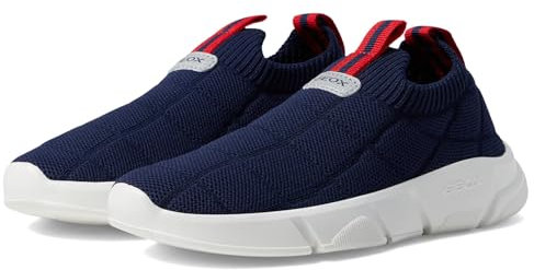 Geox J Aril Boy a, Zapatillas, Azul Marino Rojo, 37 EU