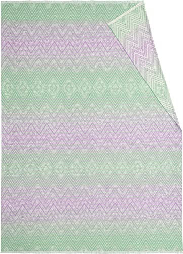biederlack Plaid Joy Baumwollmischung Lavendel/grün Größe 150x200 cm