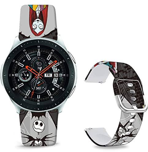 Leotop Stitch Cartoon-Armbänder, kompatibel mit Samsung Galaxy Watch 46 mm/Watch 3 45 mm/Gear S3 Frontier/Classic/Pebble Time/Vivoactive 4/Fossil Q, weiches Silikon, 22 mm, schöner Stil,