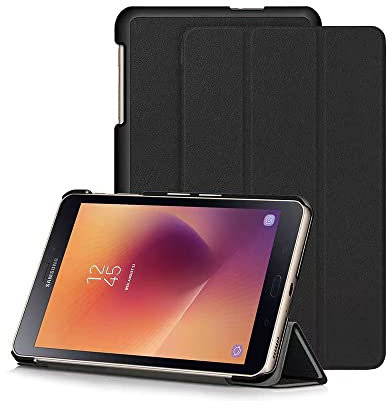 Custodia per Samsung Galaxy Tab A 2017 Rilasciato 8 SM-T380/T385 Tablet Cover - Affari luce di lusso Smart PU Custodia in pelle con Auto Sleep/Wake (nero)