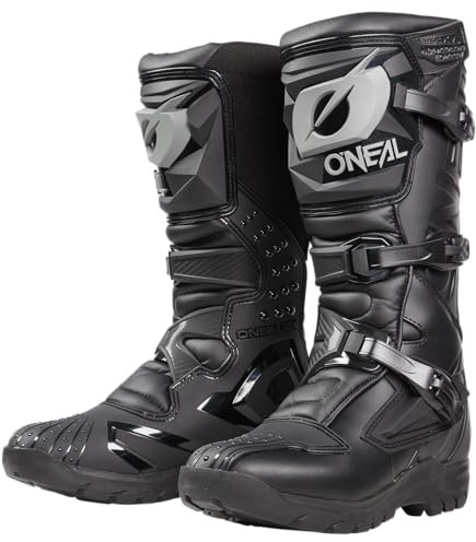 O'NEAL | Stivali da motocross | MX Enduro | Protezione interna della caviglia, del piede e della zona cambio, fodera traforata | Stivali RSX Adventure V.24 | Adulti | Nero | Taglia 48