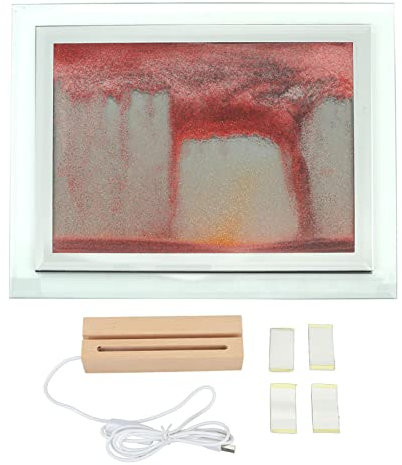 VIFERR Veilleuse de Peinture de Sable Coulant 3D, Lampe de Table d'art de Sable Mobile Innovante Sablier USB Mobile Affichage de Sable Lampe de Chevet LED Décorations de Bureau