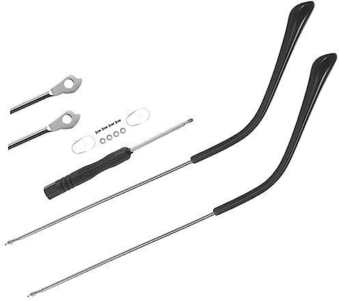 KOMBIUDA 1pair Alloy Eyeglasses Frame Temples Replacement Stylish Non-Slip Design for Comfortable Wear Easy Installation Glasses Arm Legs Repair Kit