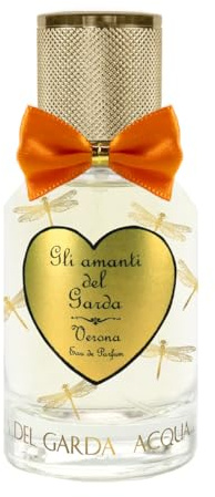 Acqua del Garda - Gli Amanti del Garda Eau de Parfum, 50 ml, Unisex, Parfüm für Herren und Damen, Zitrus, Bergamotte, süßes Orange, blumige und holzige Noten mit Bernstein und Patchouli