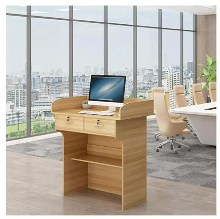Roedax Rednerpult Tragbare Rednerpulte, Holzrednerpult, Bodenpodest mit Ablagefach, Länge 80 cm/120 cm, Lehrerpodien, Empfangspult, Podestständer Mode