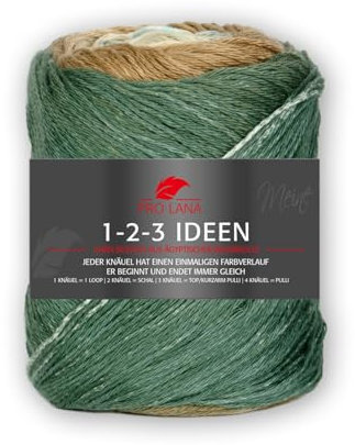 Pro Lana 1-2-3 Ideen 17 -grün/beige