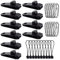 30 Pcs Clip de Bâche Tente,Pince pour Bache,Clip Bache Résistants avec Tendeur Elastique,Clips de Tente de Bouche De Crocodile pour Tentes, Couvertures de Piscine, Caravanes