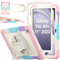 SEYMAC stock for Samsung Galaxy Tab A9 Plus Case 11 Inch 2023, Heavy Duty Shockproof Cover with Screen Protector, 360° Rotating Stand/Hand Strap & Pen Holder for Samsung A9+ Plus Tablet Case, Pink