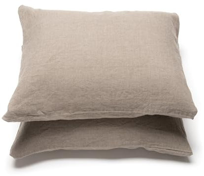 LinenMe Kissenbezug 50x60 Leinen 2er Set - Luxuriöse Kopfkissenbezug 100% Leinen - Gewaschene Leinen Bettwäsche Antiallergische - Pillow Case