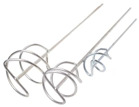 Aqbau® Mörtelrührer Rührstab Rührkorb Mörtelmischer Rührquirl Gipsrührer Set 3 Stück Durchmesser 100 mm 80mm 55mm Stahl Verzinkt