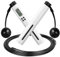 AiQInu Corda per Saltare Professionale, Corda per Saltare Senza Filo, Jump Rope con Timer, Salto Corda Regolabile