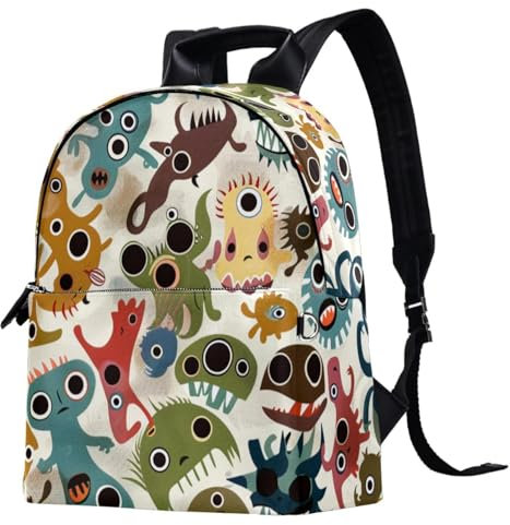 WOSHJIUK Reiserucksack für Männer,Rucksack für Frauen,Punkt Dinosaurier Monster,Rucksack