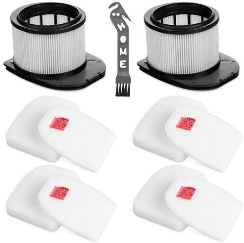 Jollsung IZ400EUTBK Ersatzfilter für Shark Stratos Staubsauger Cordless IZ400EU IZ400EUT IZ420EU IZ420EUT IZ400EUTDB, 4 Ersatz-Filzschaumfilter + 2 HEPA-Filter waschbar