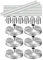 Breeshy Mason Jar Tabletop Torches Kits,6 Pack Regular Mouth Lids,Wicks and Caps,Outdoor Oil Lamp Lights for Patio Garden Decor