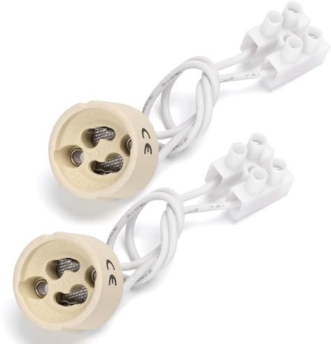 Douille en céramique GU10 blanche (2 unités)