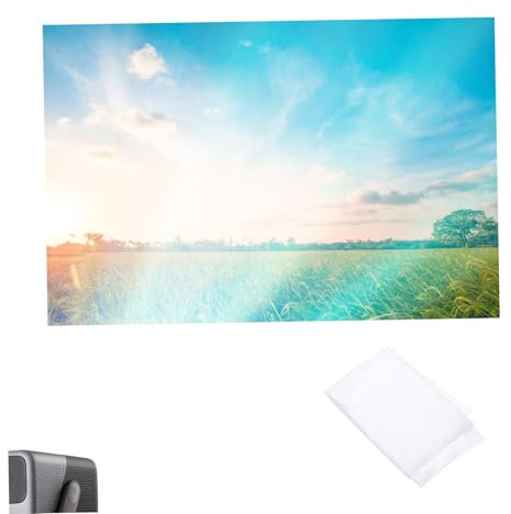 SouiWuzi Window Projector Screen Projection Screen With Adhesives 180X120Cm Foldable Projector Screens White Movie Film Display Cloth For Christmas Halloween