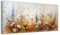 hyidecorart Helle Blumen Wandbilder Wohnzimmer 50x100 cm, Leinwand Bild Bunte Wildblumen, Modern Wanddeko Aesthetic Schlafzimmer Badezimmer Büro Zimmer Esszimmer Flur Küche