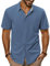 PJ PAUL JONES Mens Casual Shirts Non Iron Short Sleeve Regular Fit Dress Shirt Holiday Shirts for Men Black XXL