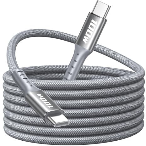 USB C auf USB C Kabel 3M, Lang Schnellladekabel USB C 100W 5A USB Typ C Kabel Usbc to Usbc Handy Ladekabel für iPhone 15 16 Pro Max/Plus iPad Pro/Air MacBook Pro Samsung Galaxy S23 S22 Ultra S24 Pixel