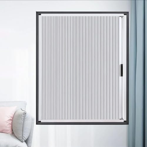Puertas abatibles Ventana corredera plegable personalizable, puerta de acordeón sin perforación con accesorios, puertas plegables interiores opacas para armario, sala de estar, dormitorio, ático(80x70