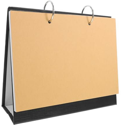 Angoily Blanko Tischkalender Gestalten Sie Ihren Eigenen Kalender Holzkalender Umklappbarer Blanker Monatskalender Vatertags Und Datumsdekoration DIY Rundkalender Für Den