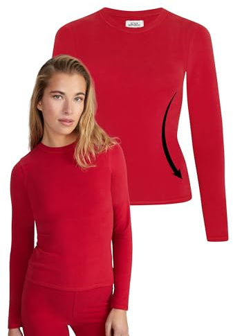 Style & Republic Damen Figurbetont Langarm T-Shirt aus Baumwolle– Weiches Atmungsaktiv Rundhals sportoberteil- Activewear für Damen, Gym Running Yoga- Sportstop Sommer Fitnesswear