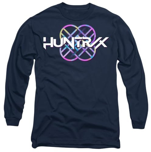 Kpop Demon Hunters Unisex K-pop Demon Hunters - Huntrix Huntr/X Pastel Logo Unisex Long Sleeve T Shirt, Black T-Shirt