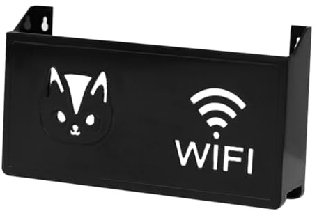 ULDIGI Wall-mounted Wifi Router Storage Box with Ventilated Mesh No-drill Cable Organizer and Tv Box Holder Space-saving Router Cabinet for Home Wall Decor and Efficient Device Cooling