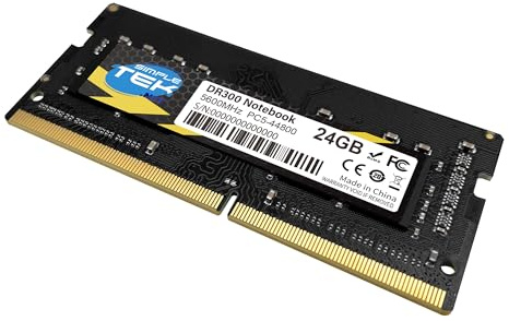 SIMPLETEK - Mémoire RAM DDR5 24 Go 5 600 MHz - PC5-44800 - Module SODIMM pour ordinateur portable et tout-en-un