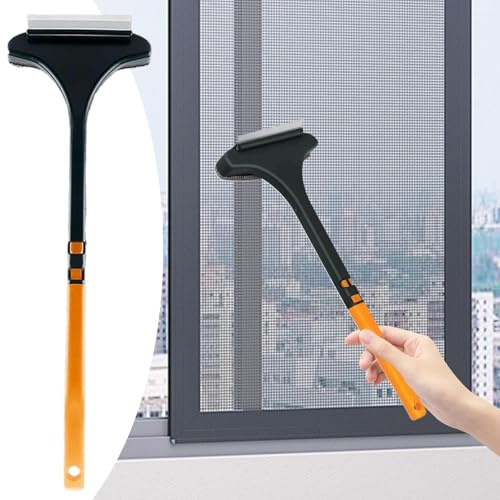 Spazzola Per Zanzariere,Pulisci Griglie Con Squeegee Per,Attrezzatura Per Lavaggio Finestre Rimuovi Di Animali Domestici Per Patio Porta Schermo