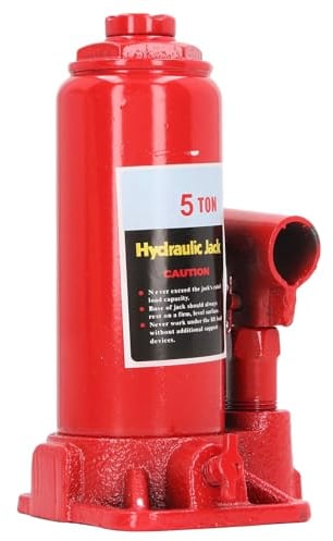 FTVOGUE Gato Hidráulico de Botella, Gato Hidráulico de Acero de 5 Toneladas con Válvula de Derivación de Seguridad, Rango de Elevación de 7,1 a 14 Pulgadas, Manual Vertical para de Neumáticos de