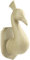Décopatch SA188C Trophäe Pfau (aus Pappmaché zum Verzieren und Personalisieren, 26,5 cm, ideal für Ihre Hausdeko) 1 Stück kartonbraun