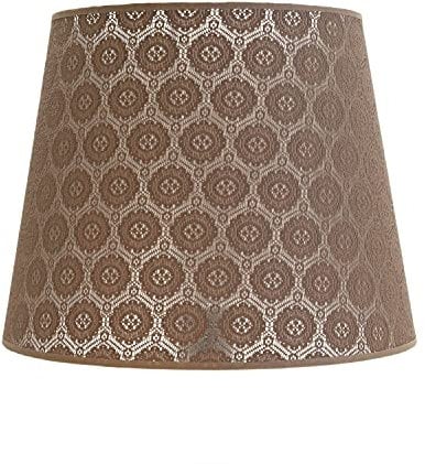XL Lampenschirm Stoff in Cappuccino für Wohnzimmer Stehleuchten B:38 cm E27 konisch wohnlich blendarmer Leuchtenschirm WILLOW