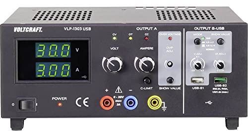 VOLTCRAFT VLP-1303 USB Labornetzgerät, einstellbar 0-30 V 0.01-3 A 123 W OVP Anzahl Ausgänge 3 x