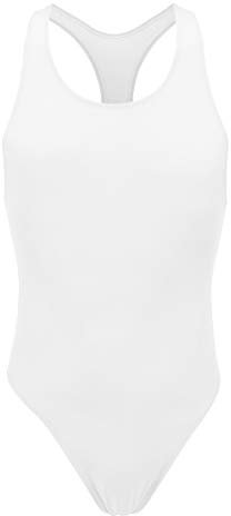 FYMNSI Herren Body Kompression Durchsichtig Stringbody Ärmellos Männerbody Unterwäsche Muskel Shirt High Cut Wrestling Unterhemd Leotard Einteiler Dessous Nachtwäsche Bodywear Overall Tank Top Weiß