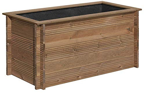 Gartenpirat Hochbeet 150x75 cm Bausatz mit Stecksystem aus Holz KDI braun